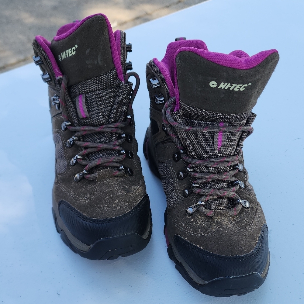Hi-Tec Brown and Pink Outdoor Boots - Picture 3 of 4